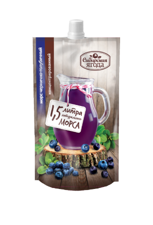 Blueberry blueberry concentrated drink / 200 ml / doypack / Siberian berry