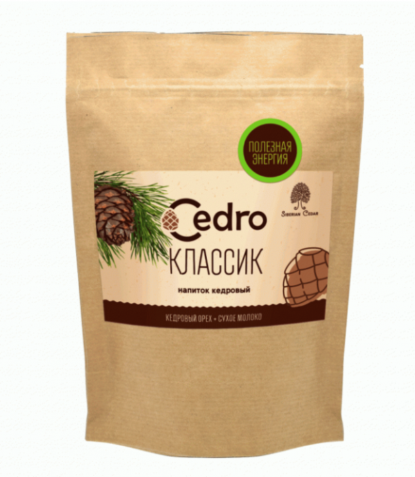 Cedar drink "Classic" / 250 g / doypack / Сedro / Siberian cedar
