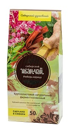 Ivan-tea "with Ginger and cinnamon" / cardboard / 50 gr / Siberian Ivan-Tea / Sunny Siberia