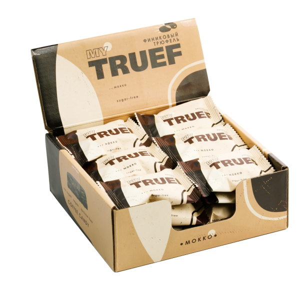 Date truffle Mocha / My Truef / 360 g / 24 candies / show-box / Siberian cedar