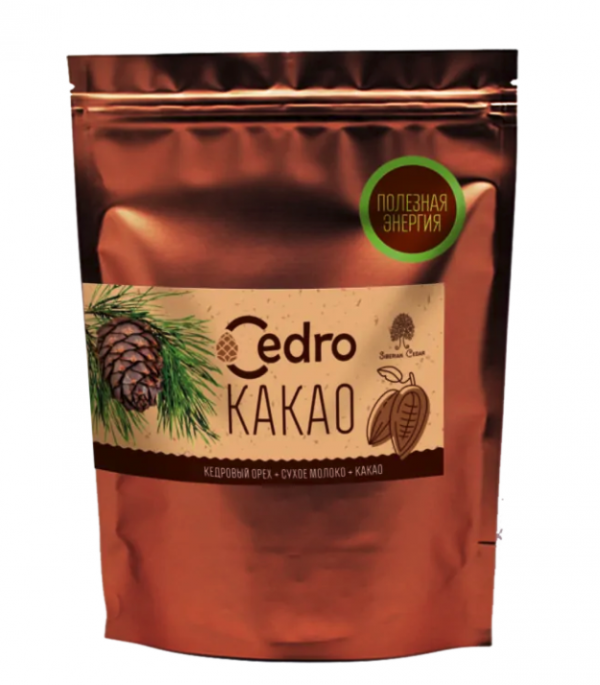 Cedar drink "with Cocoa" / 120 g / doypack / Сedro / Siberian cedar