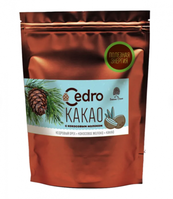 Cedar drink "with Coconut milk" / 120 g / doypack / Сedro / Siberian cedar
