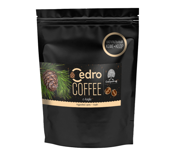Cedar drink "with Coffee" / 120 g / doypack / Cedro / Siberian cedar
