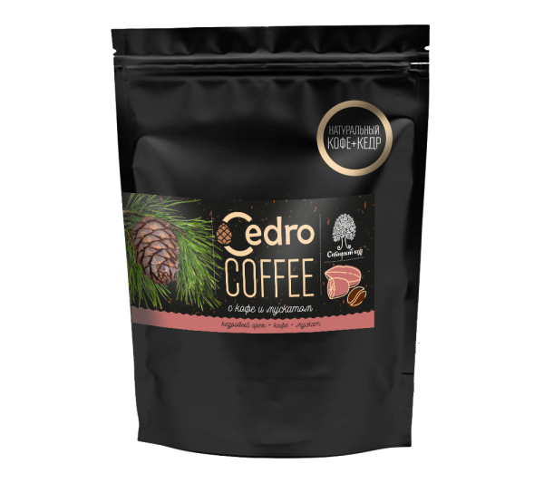 Cedar drink "with Coffee and nutmeg" / 120 g / doypack / Cedro / Siberian cedar