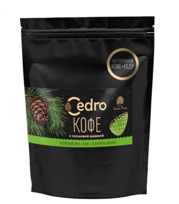 Cedar drink "with Coffee and a cone" / 120 g / doypack / Cedro / Siberian cedar