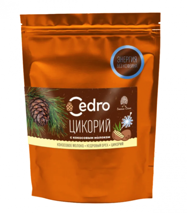 Cedar drink "with chicory and coconut milk" / 120 g / doypack / Сedro / Siberian cedar