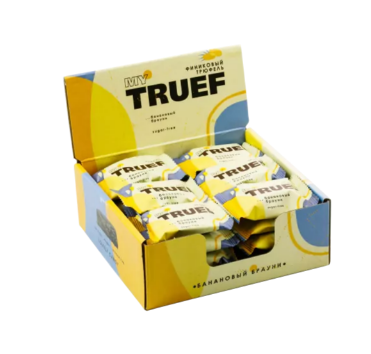 Date truffle Banana brownie / My Truef / 360 g / 24 candies / show-box / Siberian cedar