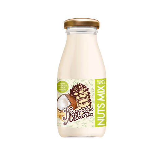 Cedar milk with coconut and cashew / 200 ml / Glass bottle / Sava